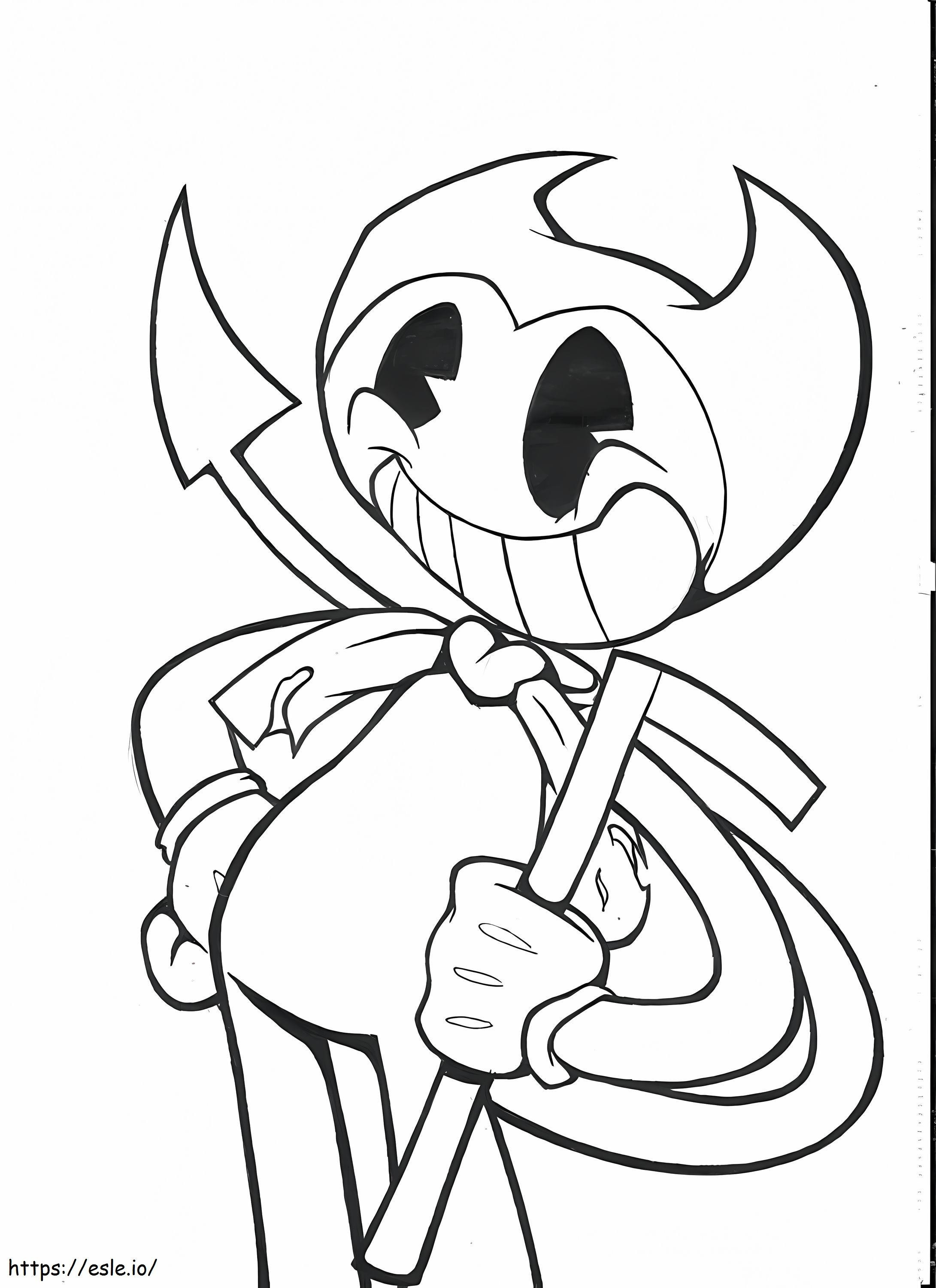 Bendy 8 coloring page