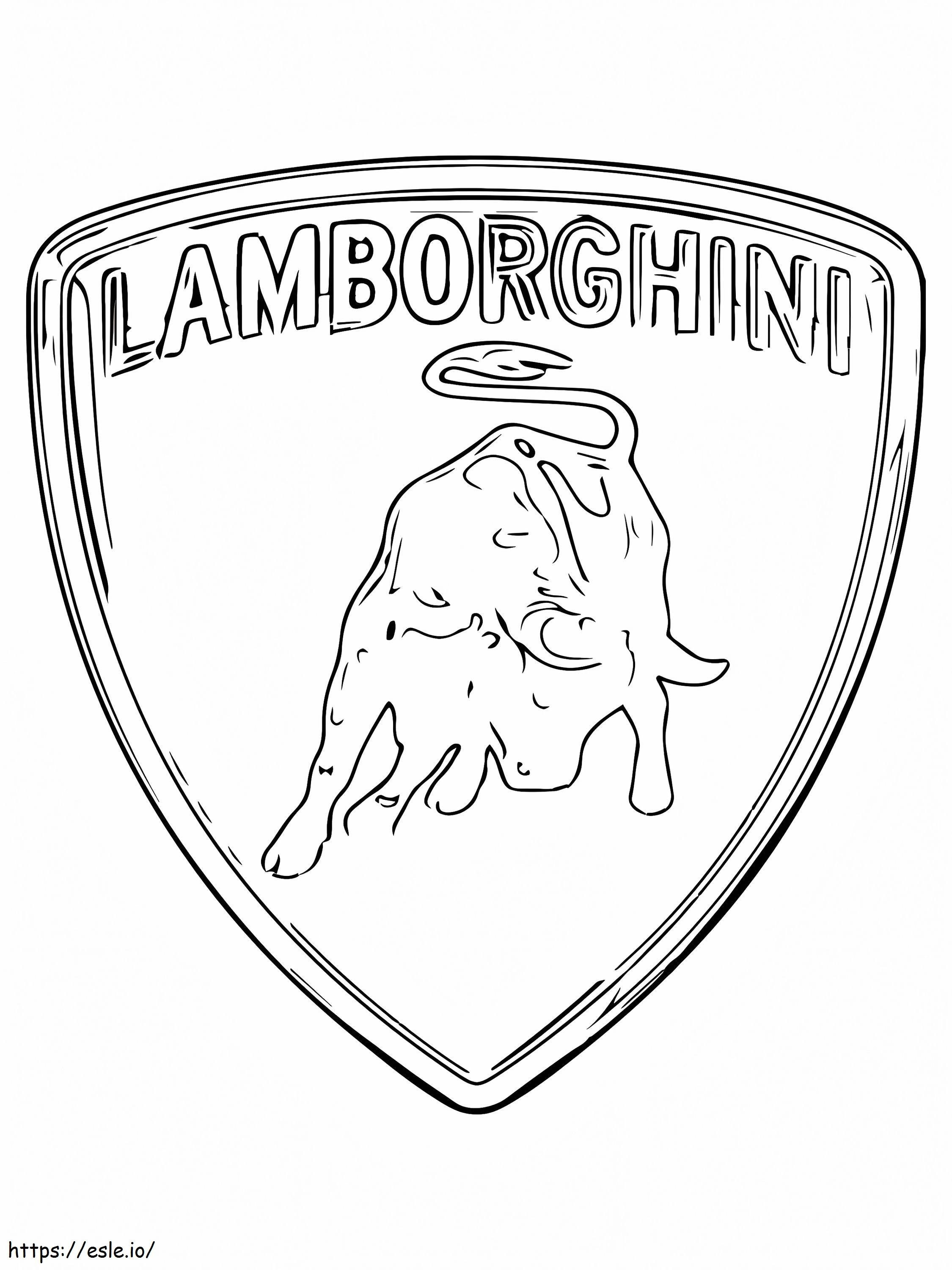 Logotipo del coche Lamborghini para colorear