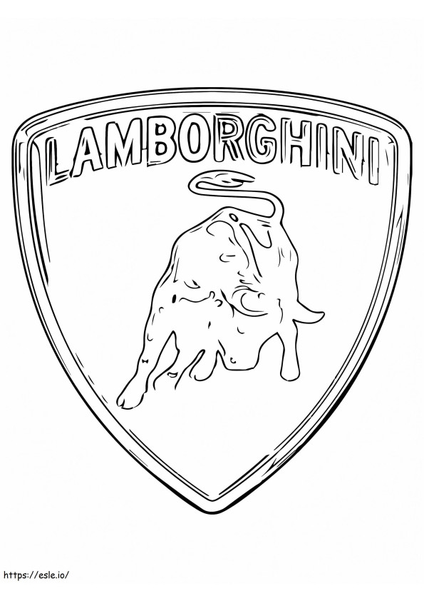 Marchio dell'automobile di Lamborghini da colorare