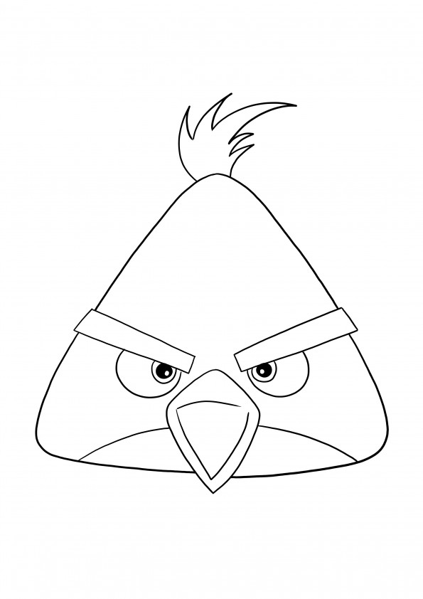 Easy printable and coloring page of Chuck's face for kids to have fun