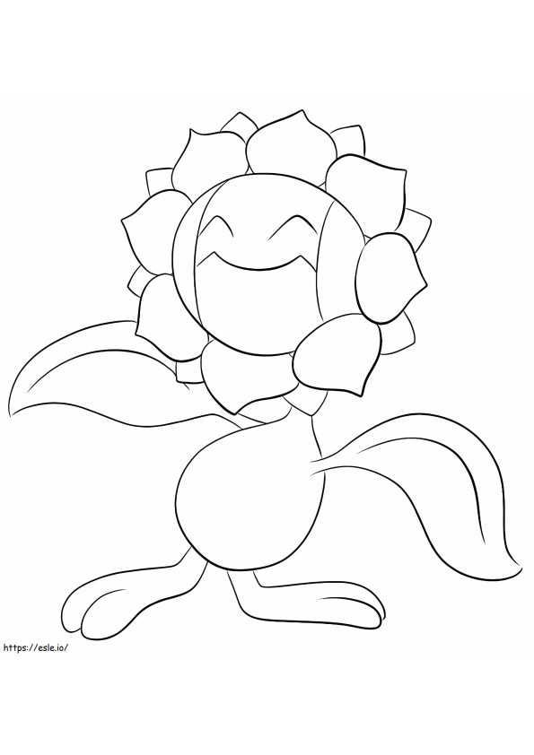 Pokémon Sunflora kleurplaat