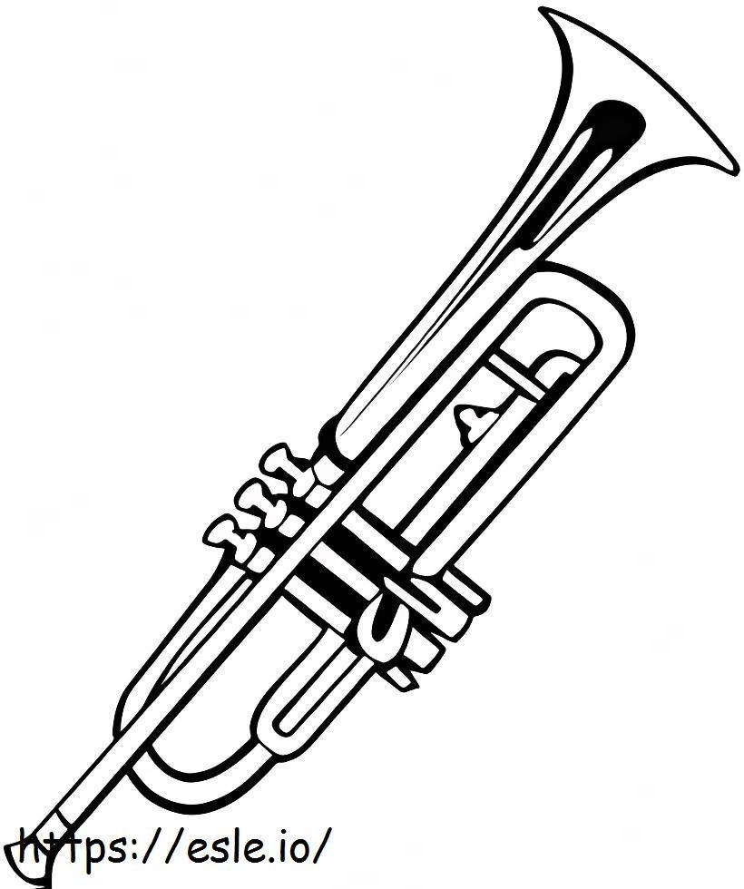Regelmatige trompet kleurplaat kleurplaat