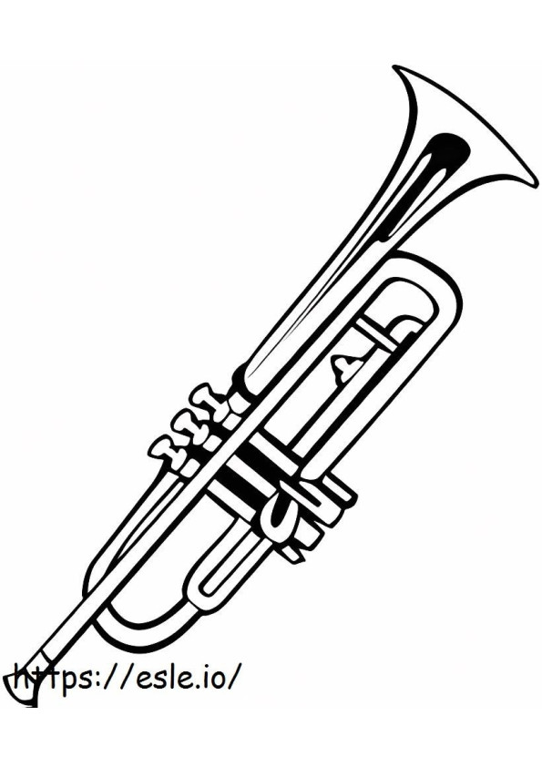 Regelmatige trompet kleurplaat