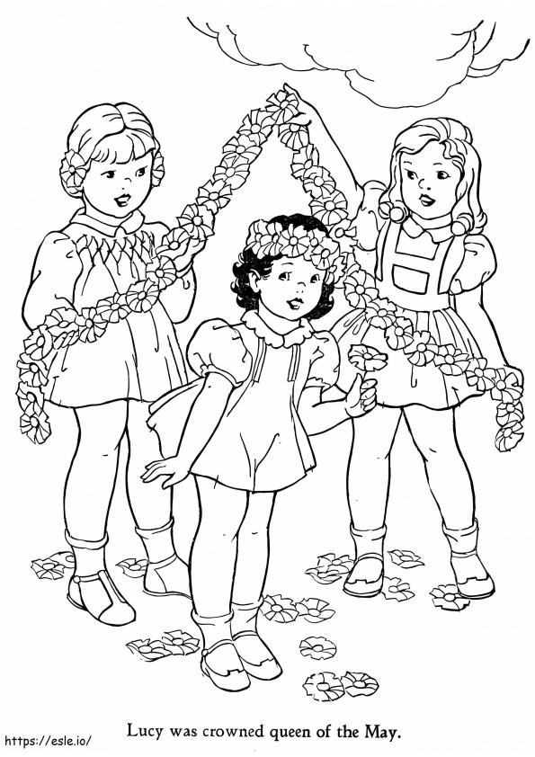 May Day 3 coloring page