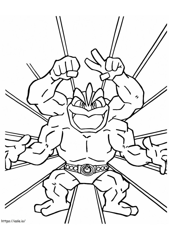 Machamp 2 coloring page