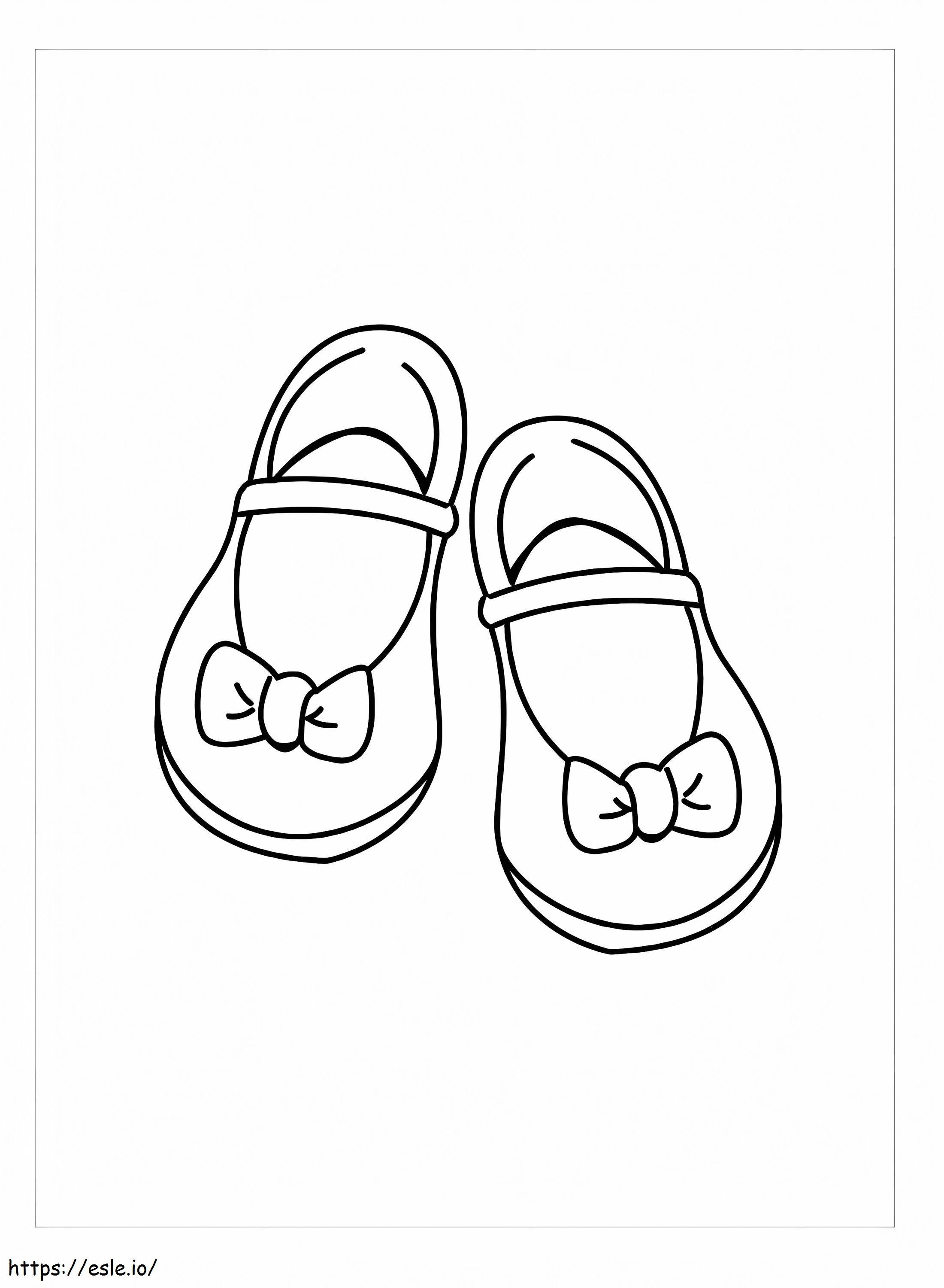 Coloriage Chaussures de poupée pour enfants à imprimer dessin