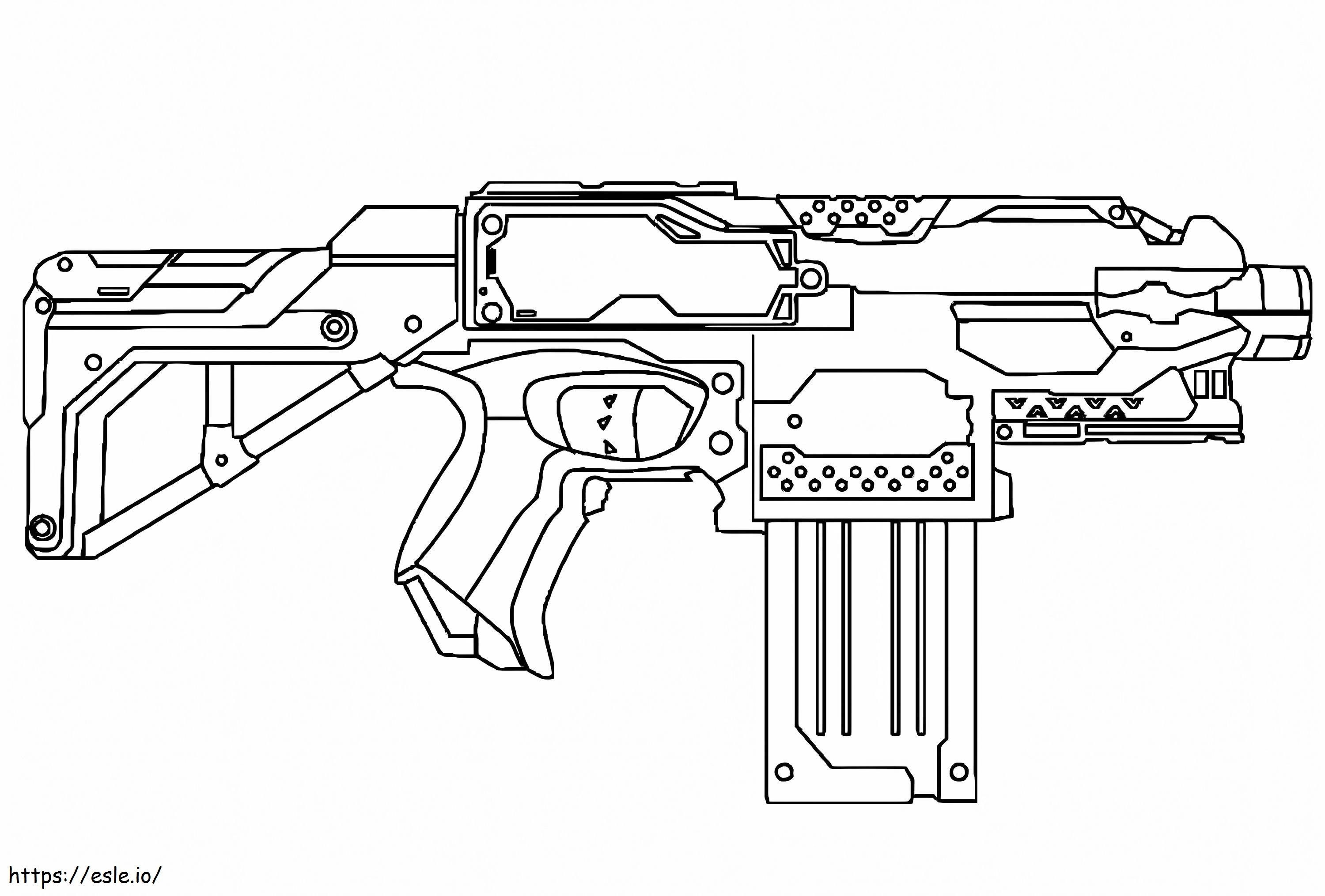 Nerf-pistool 8 kleurplaat kleurplaat