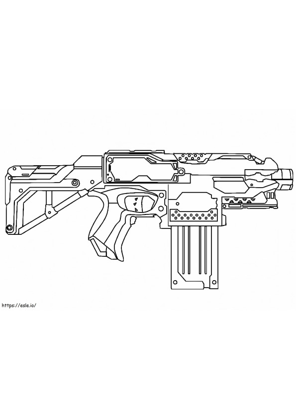 Coloriage Pistolet Nerf 8 à imprimer dessin