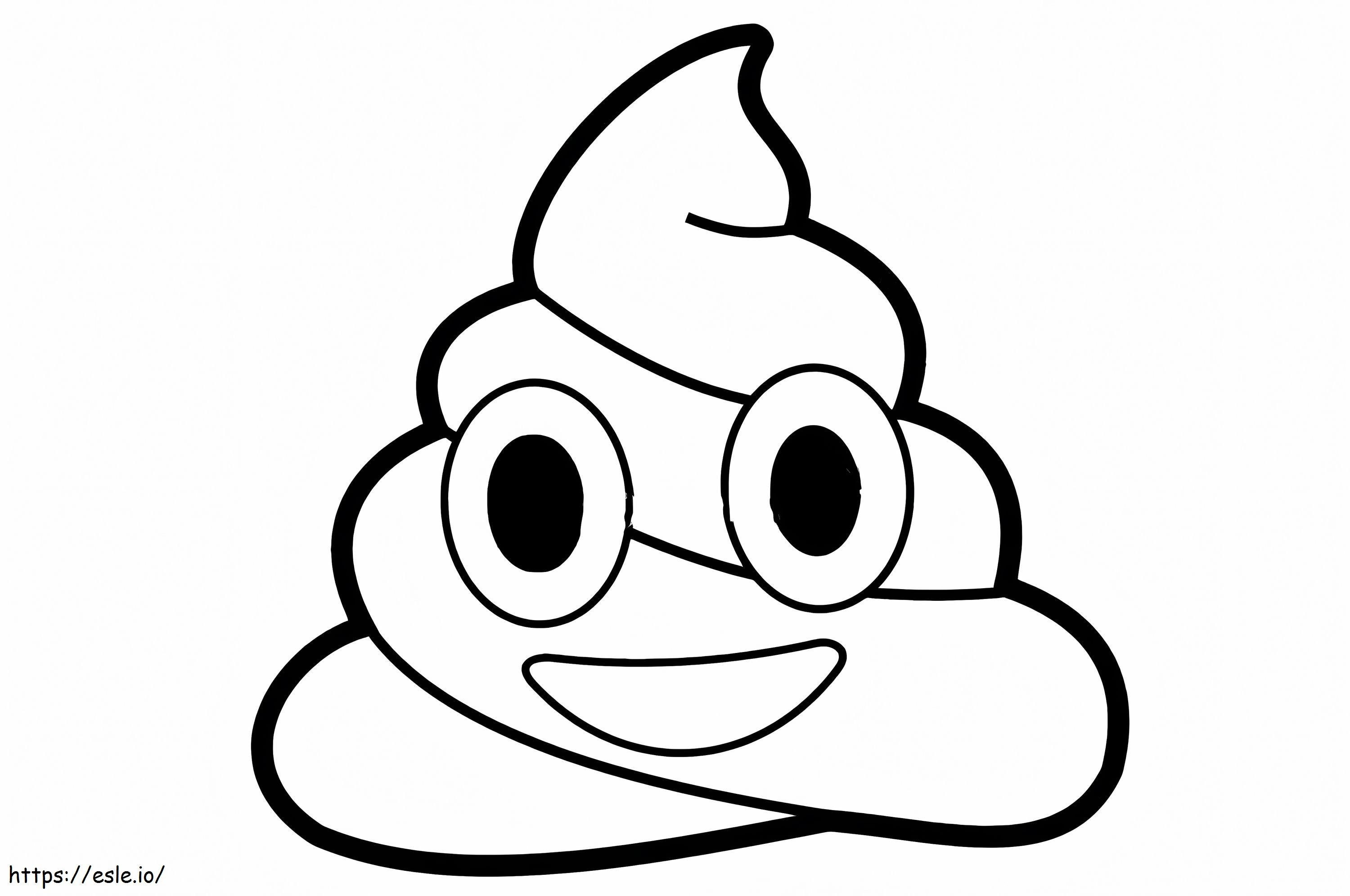  Poop Emoji Clipart värityskuva