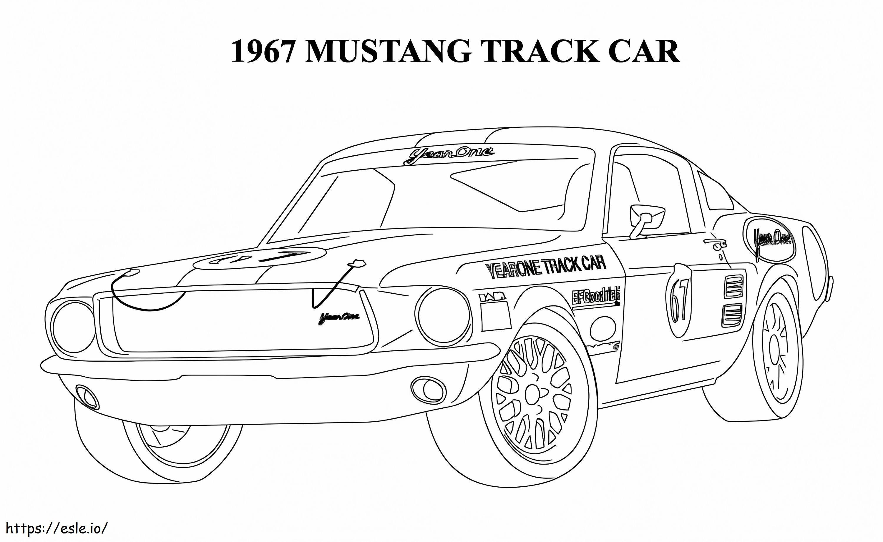 Mobil Lintasan Mustang  Gambar Mewarnai