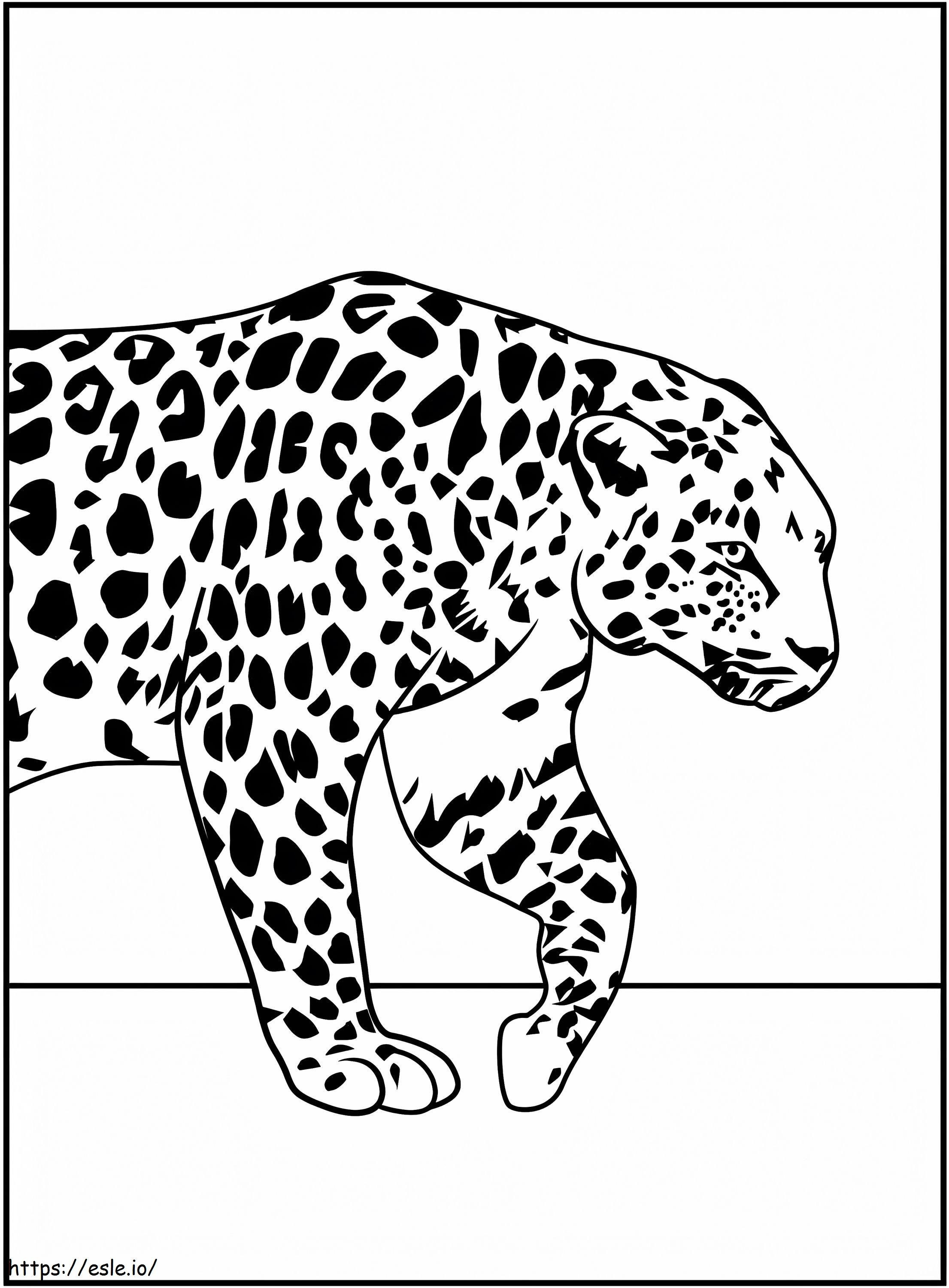 Ilmainen tulostettava Leopard värityskuva