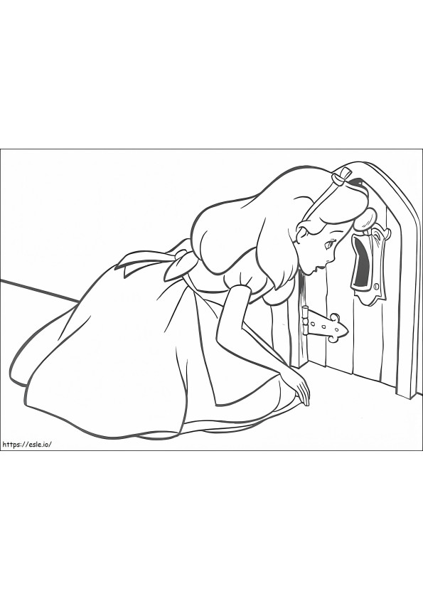 Alice And Talking Door coloring page