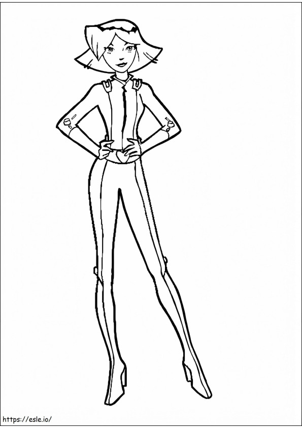 Clover Totally Spies coloring page