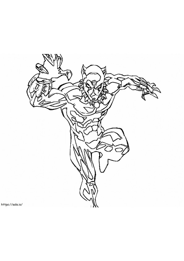 Strong Black Panther 2 coloring page