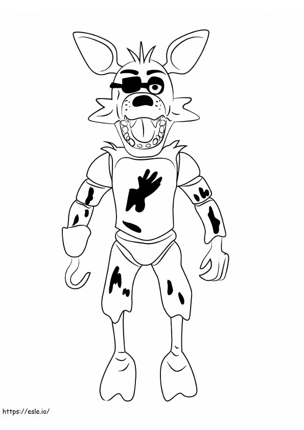 Free FNAF Foxy coloring page