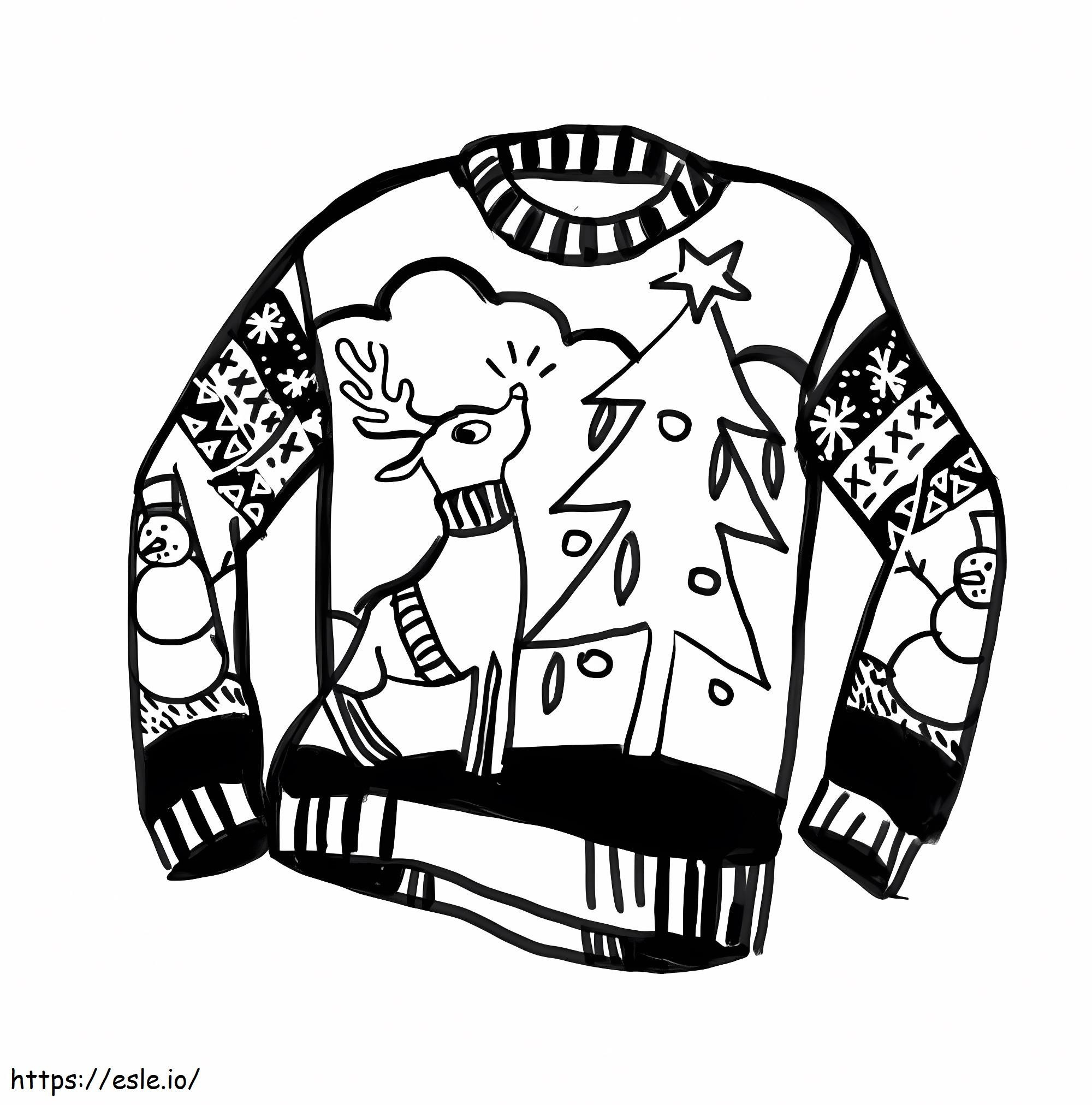 Christmas Sweater 4 coloring page