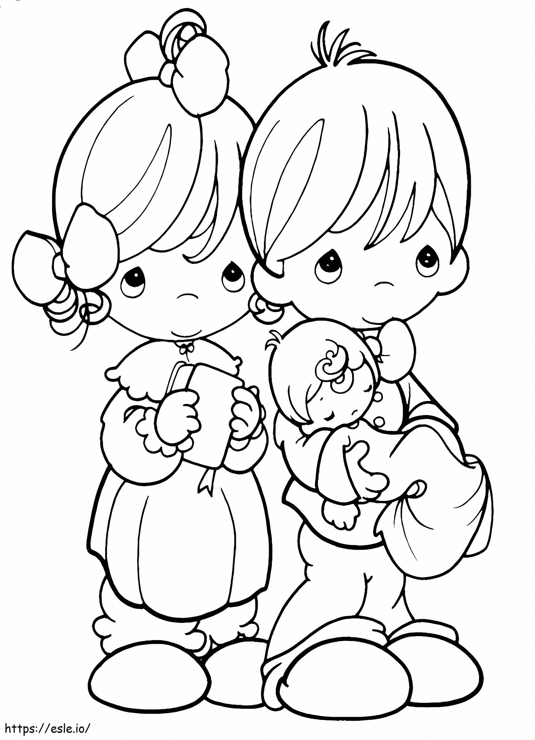 Family Printable Precious Moments Holy Pictu coloring page