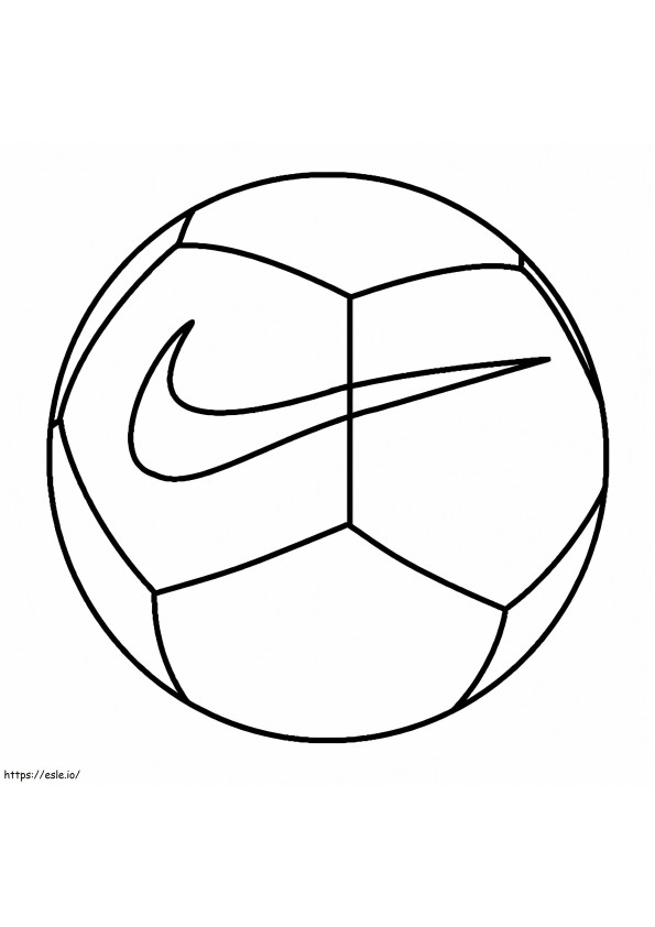 Coloriage Ballon de football Nike à imprimer dessin