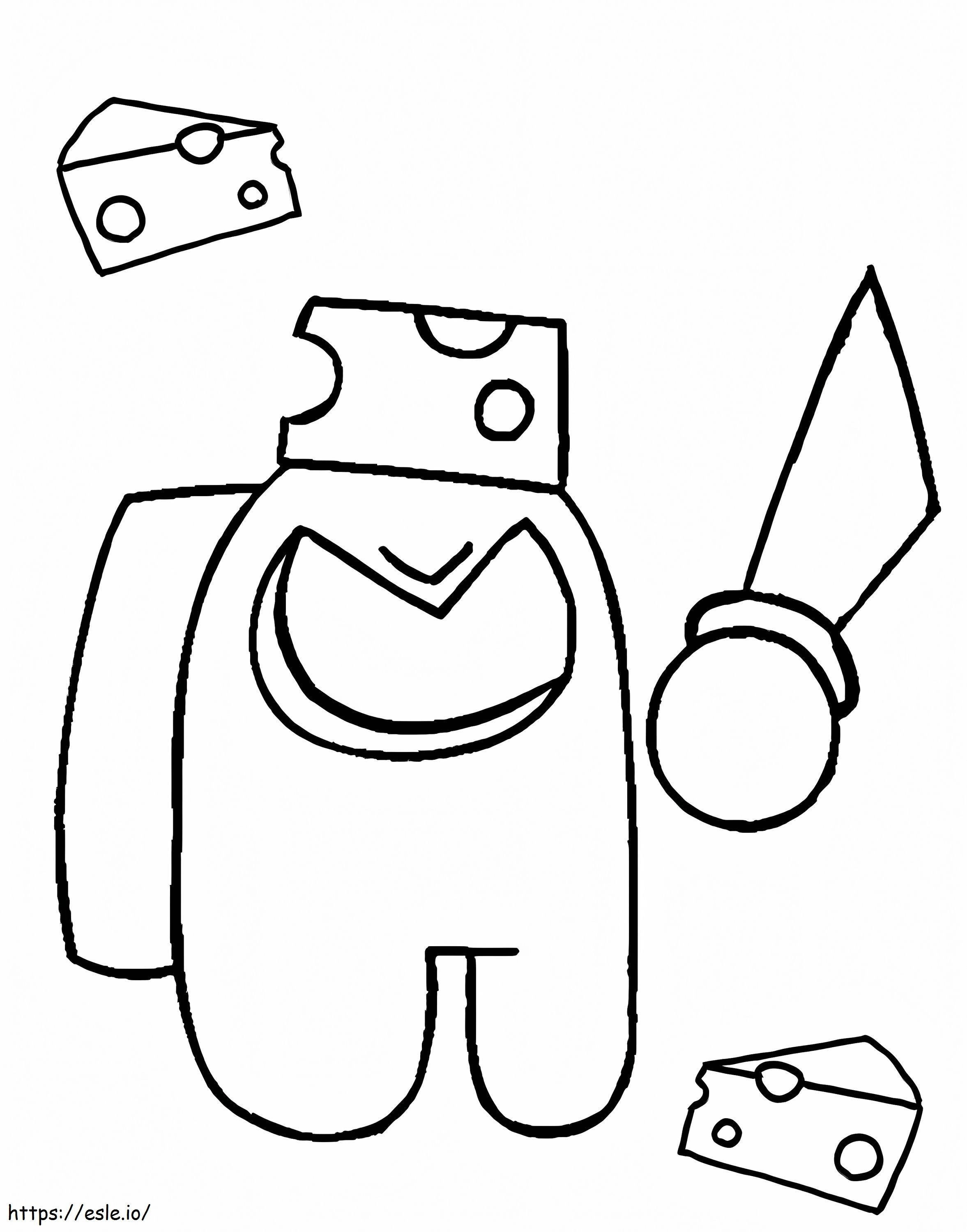 Among Us Mr. Cheese coloring page