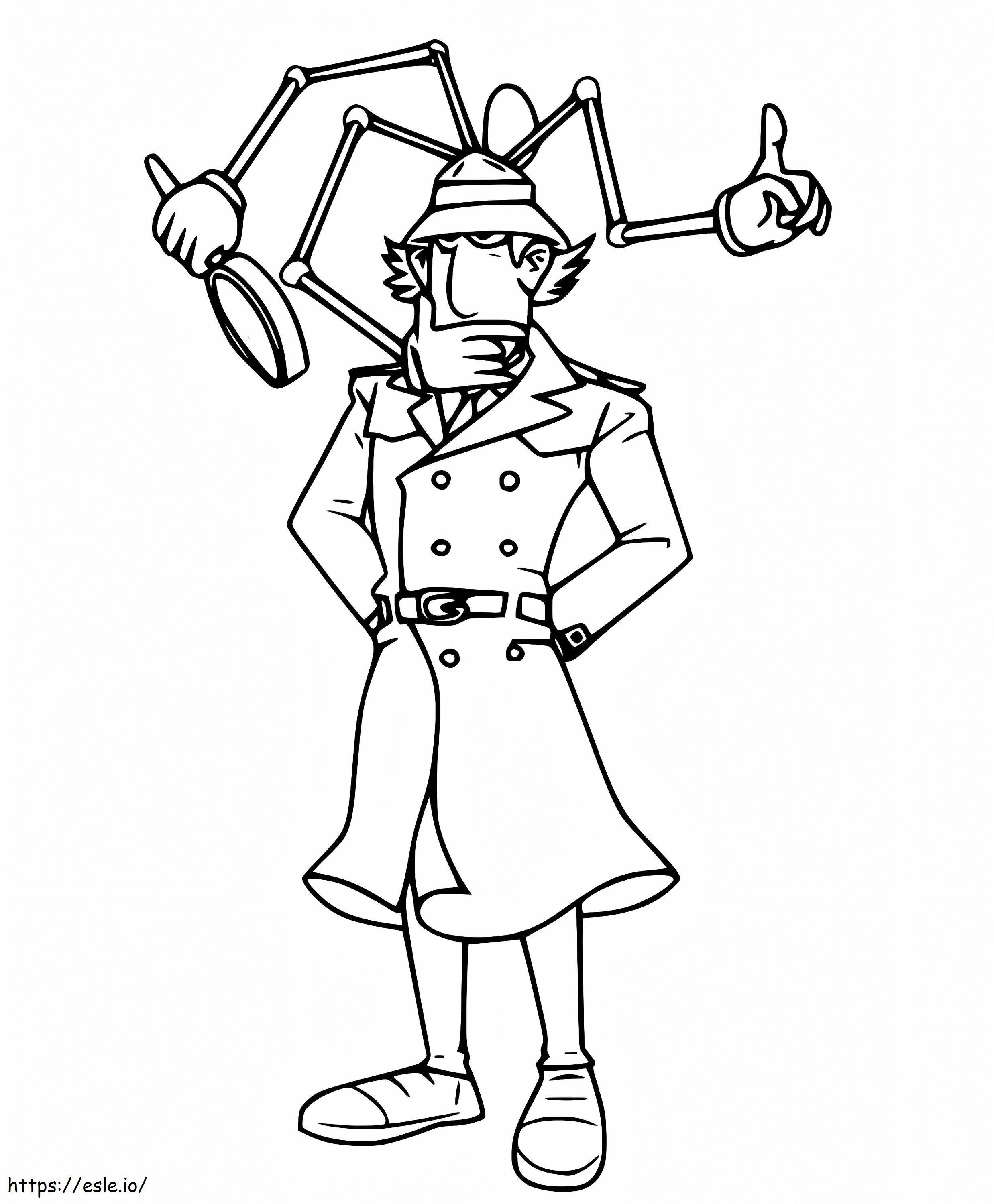 Inspector Gadget Thinking coloring page