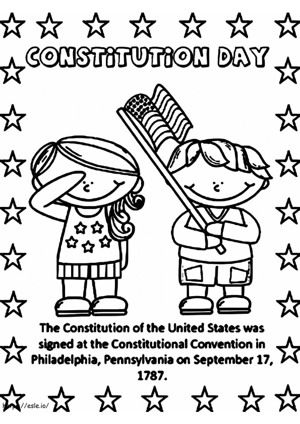 Constituição dia 8 para colorir