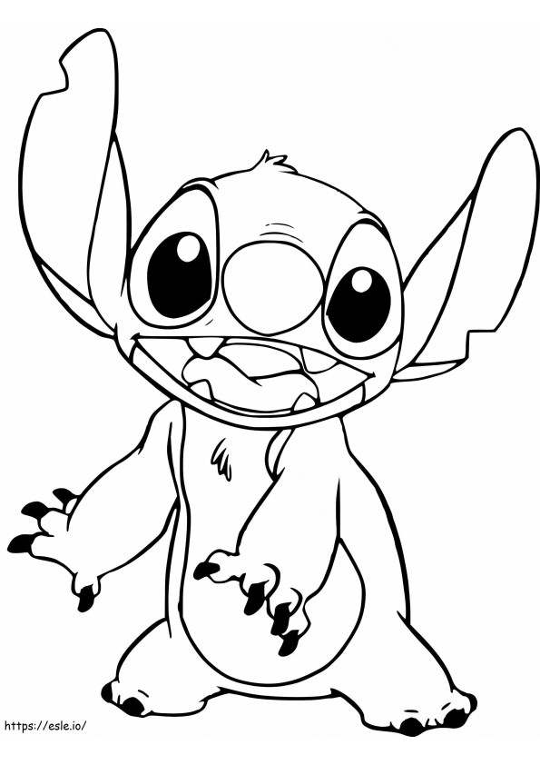 Happy Stitch coloring page