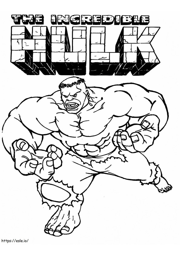 The Incredible Hulk coloring page