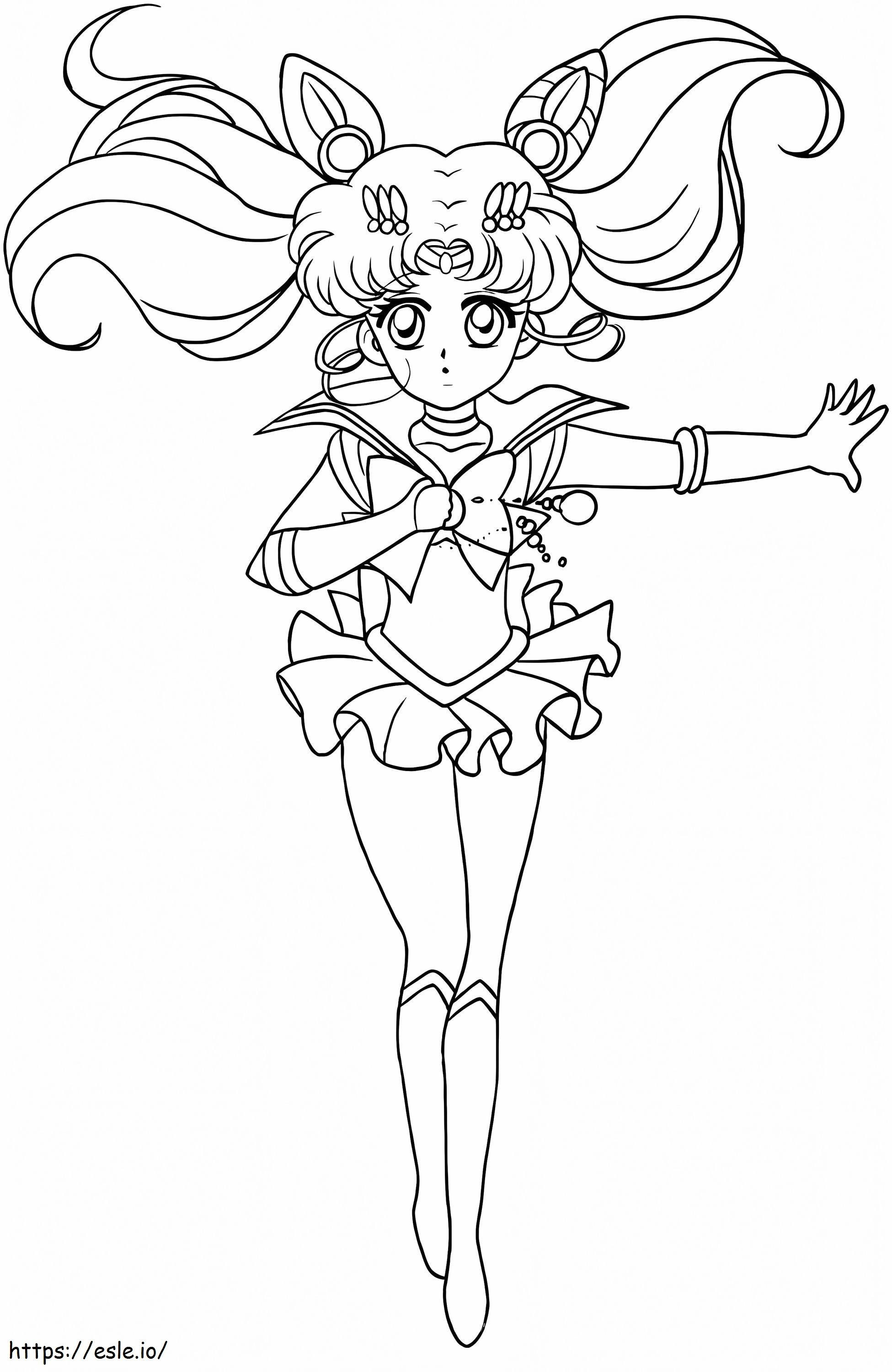 Coloriage Sailor Chibiusa Cristal à imprimer dessin