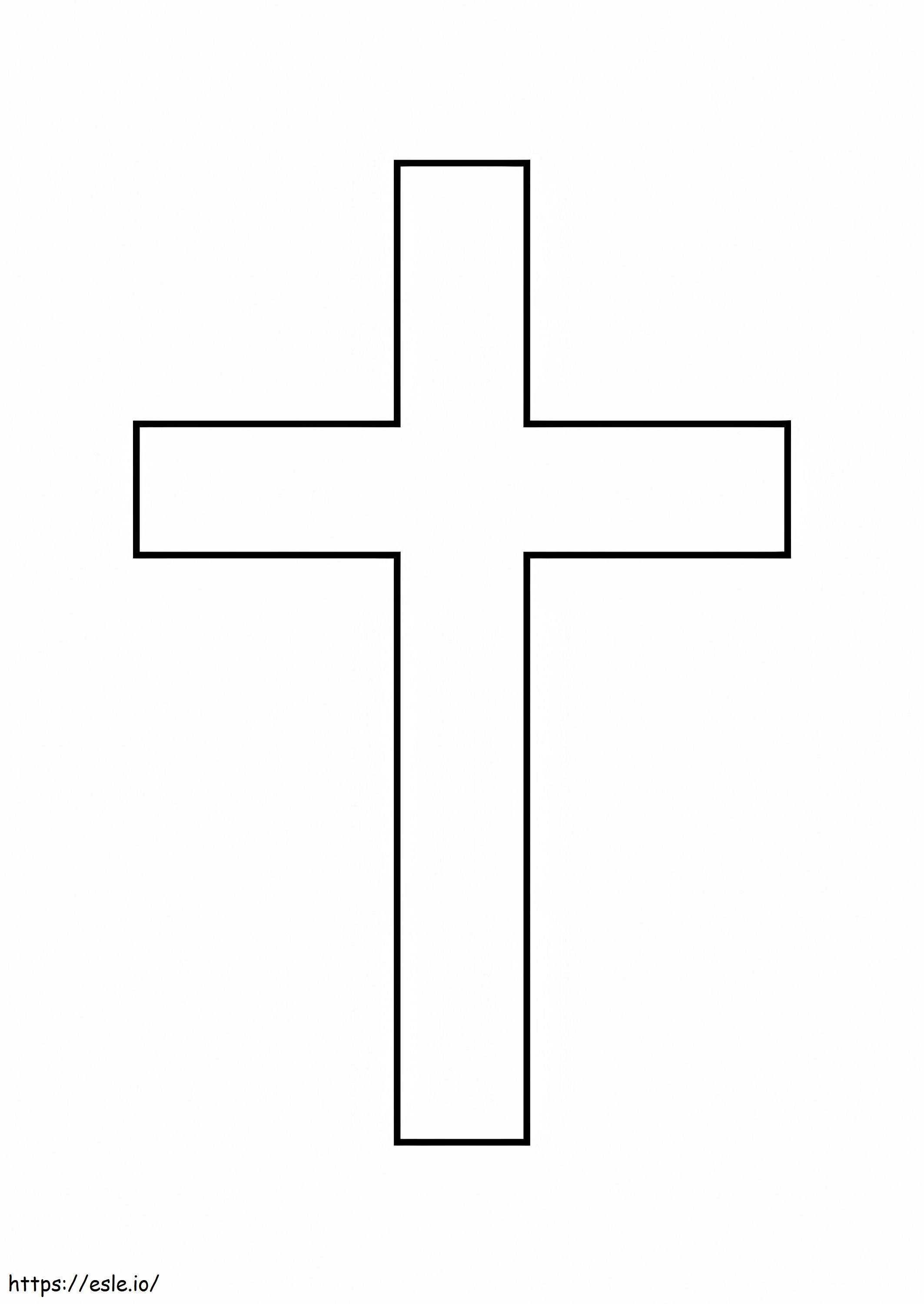 cruz para colorir