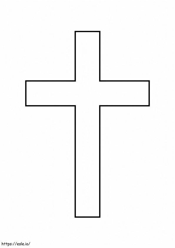 cruz para colorir