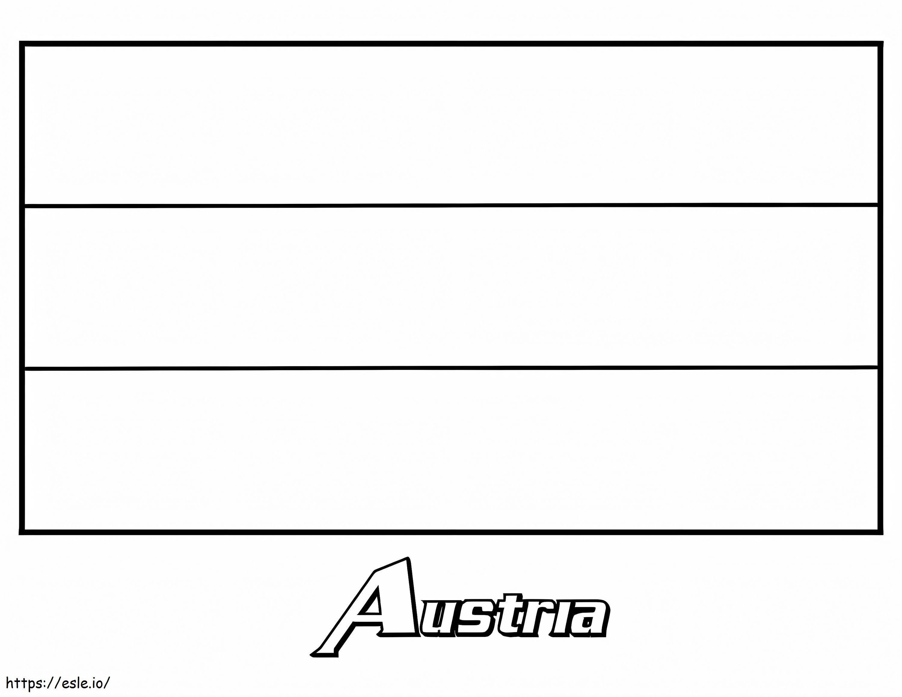 Austria Flag coloring page