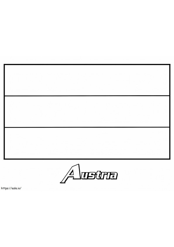 Itävallan lippu värityskuva