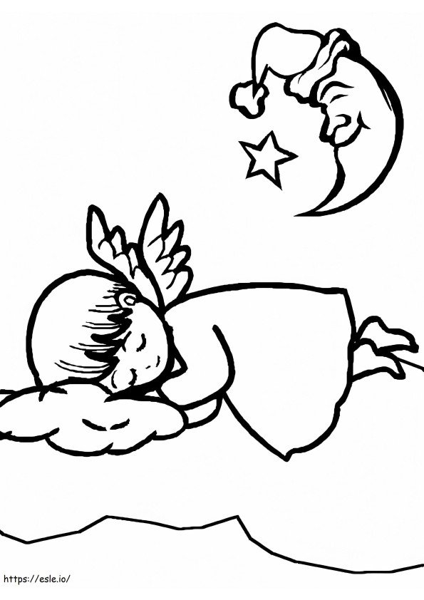 Schlafender Engel ausmalbilder
