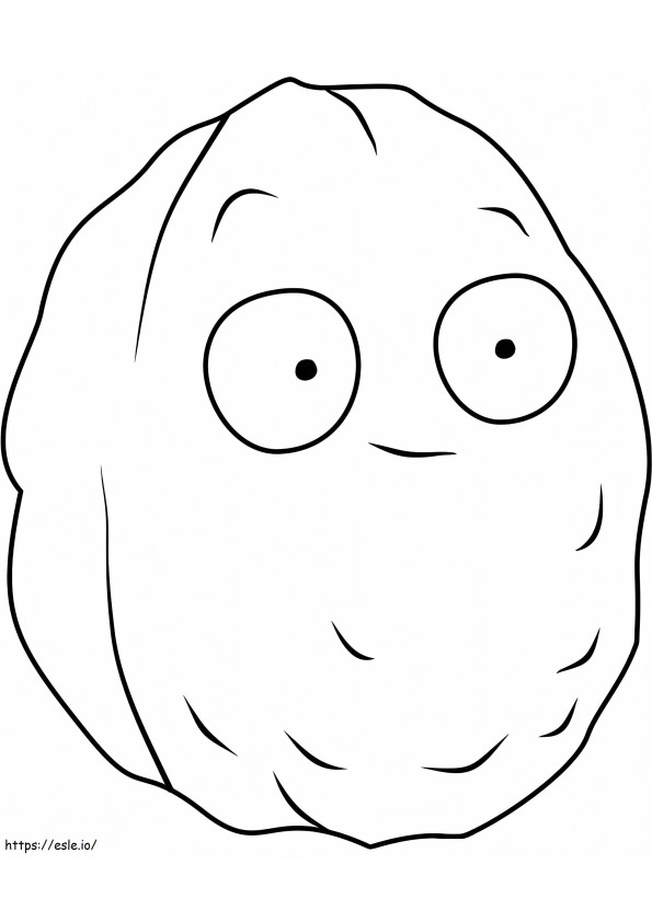 Wall Nut In Plants Vs Zombies coloring page