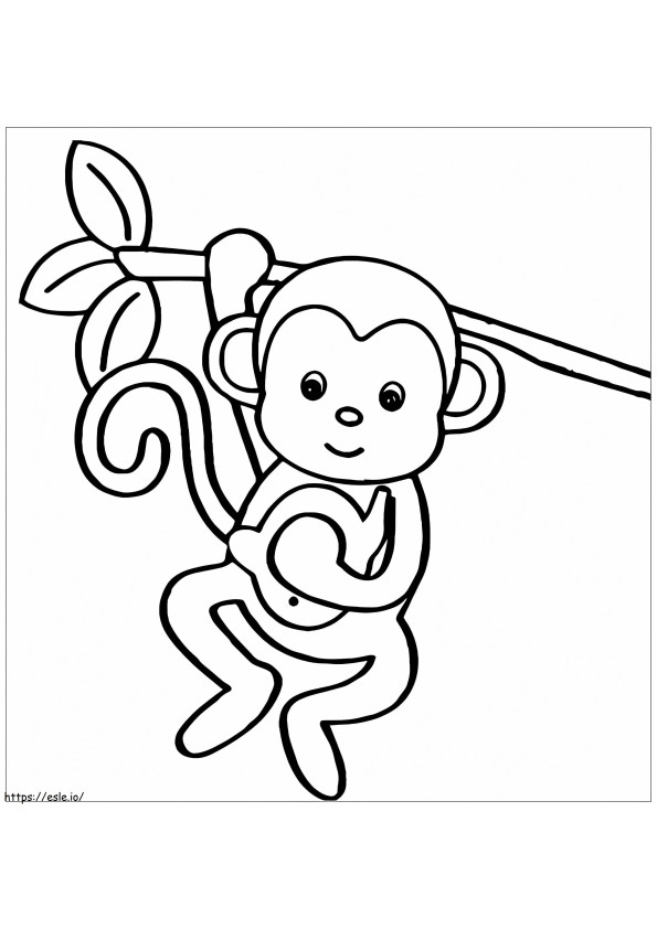 Mono Básico para colorir