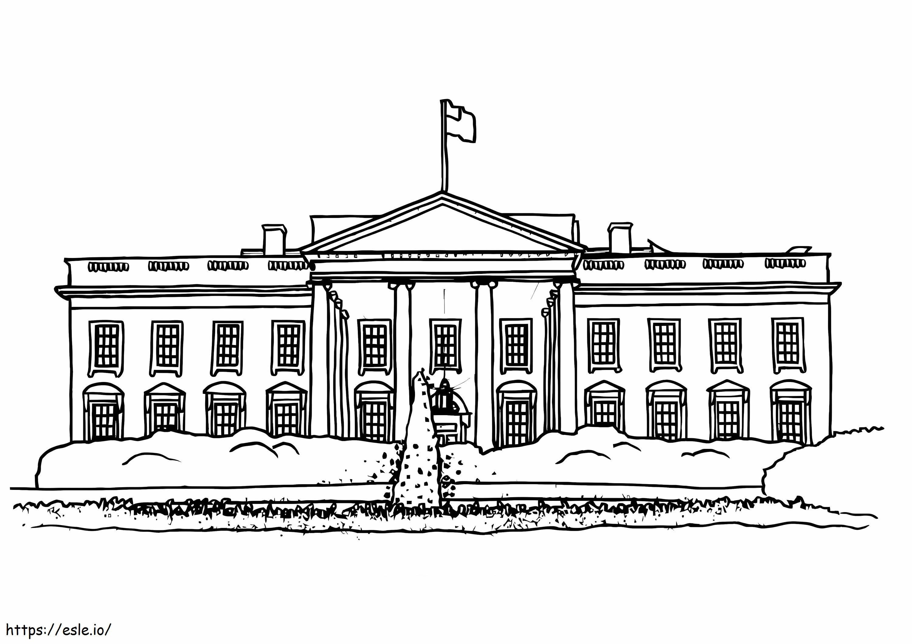 White House To Print coloring page