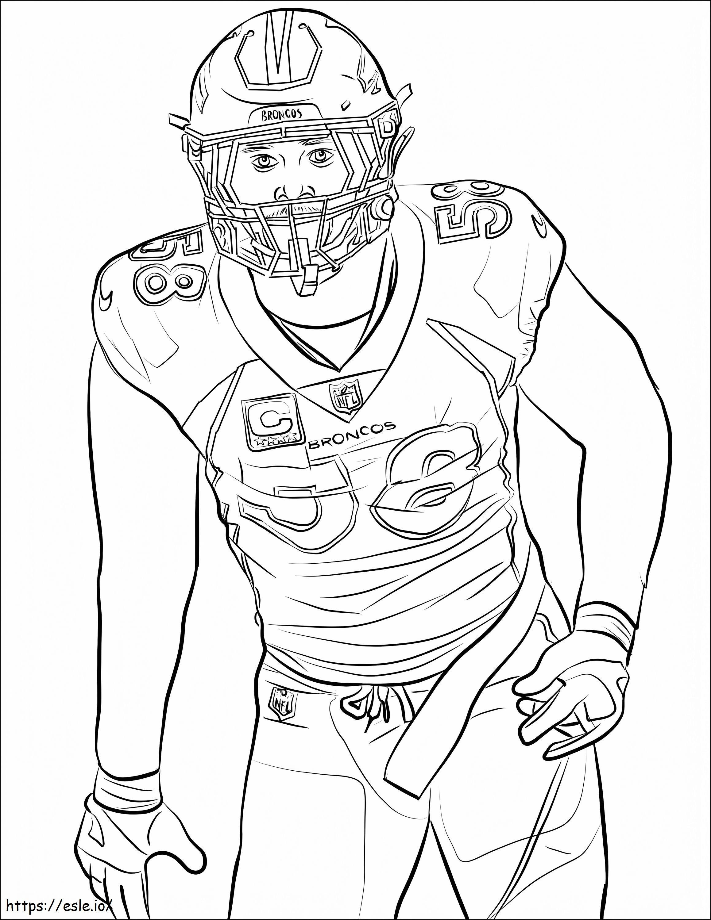 Von Miller Football Player coloring page