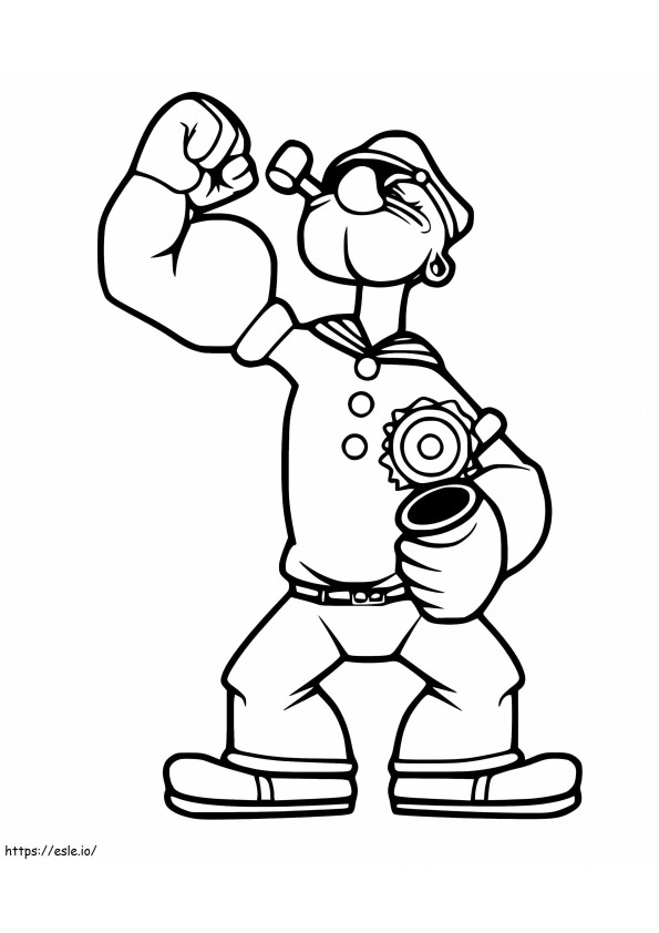 Amazing Popeye coloring page