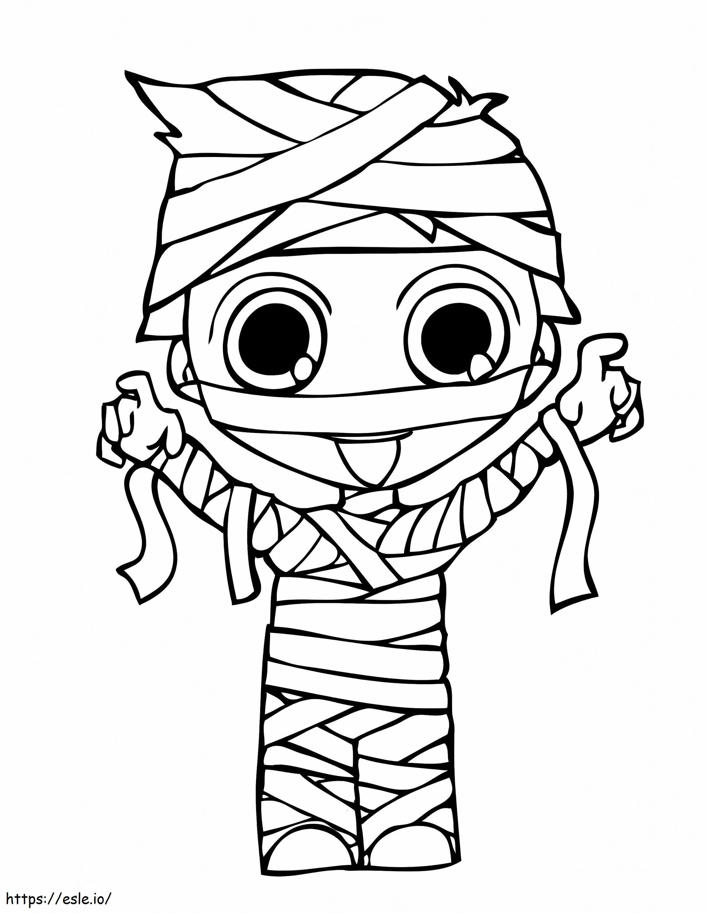 Little Mummy coloring page