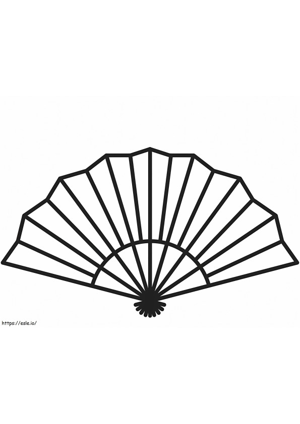 Japanese Fan coloring page