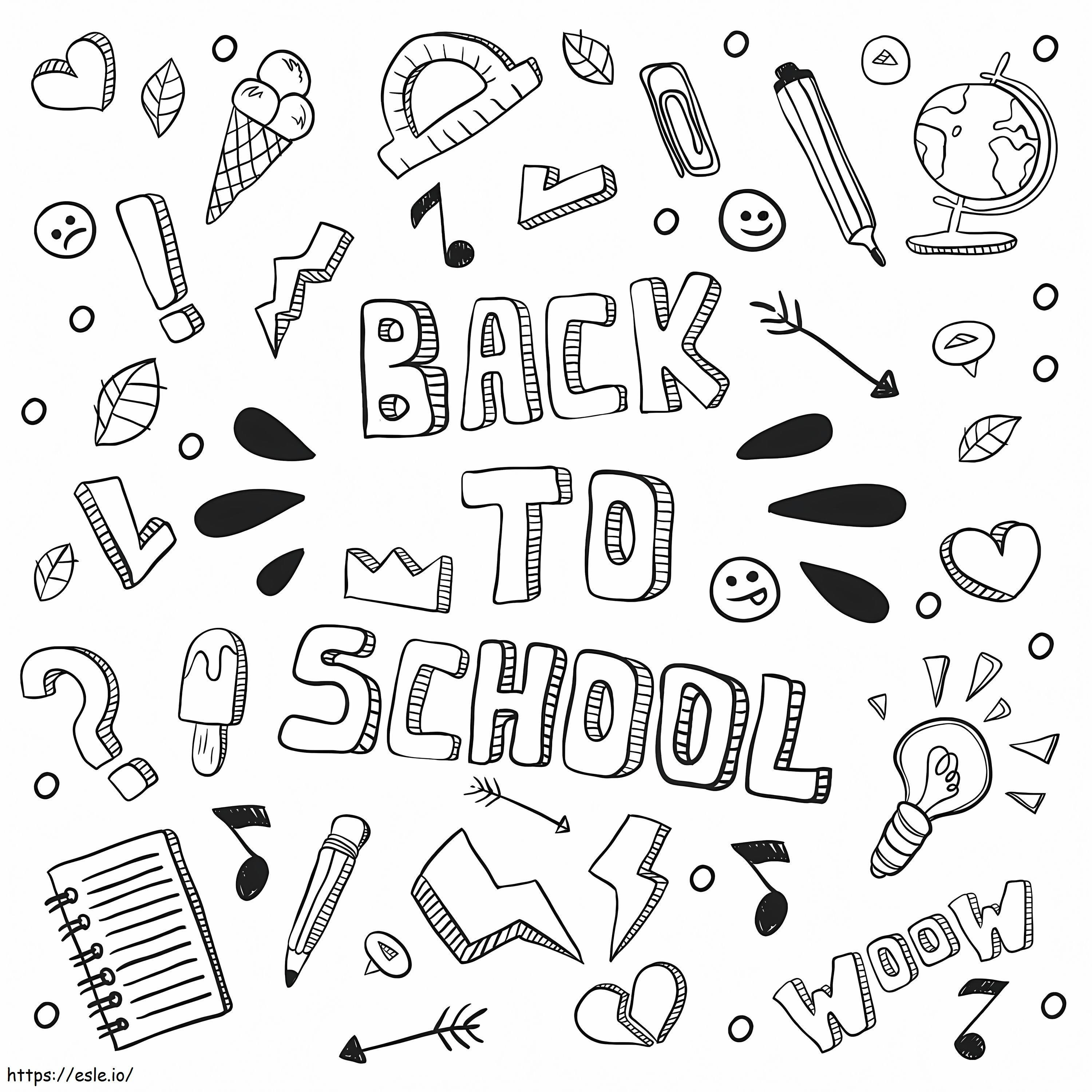 Great Back To School coloring page
