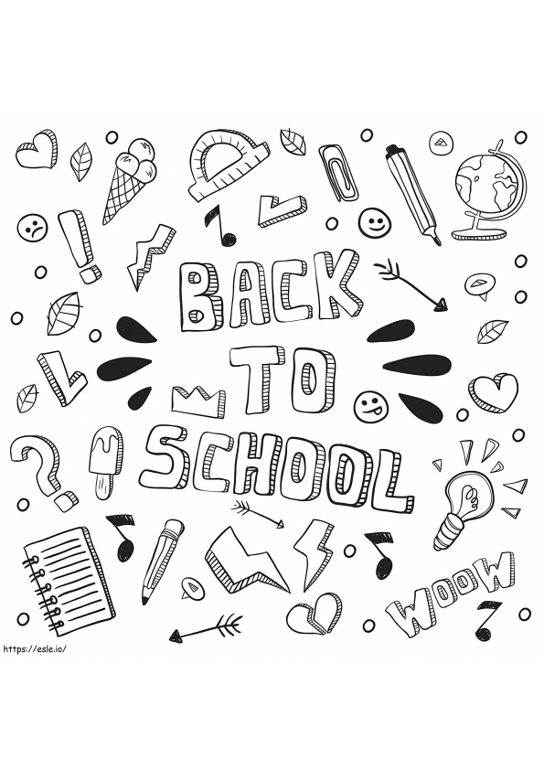 Great Back To School coloring page