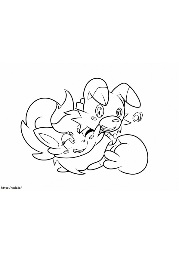 Coloriage Pokémon Rockruff mignon à imprimer dessin