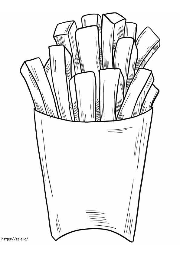 French Fries 2 coloring page