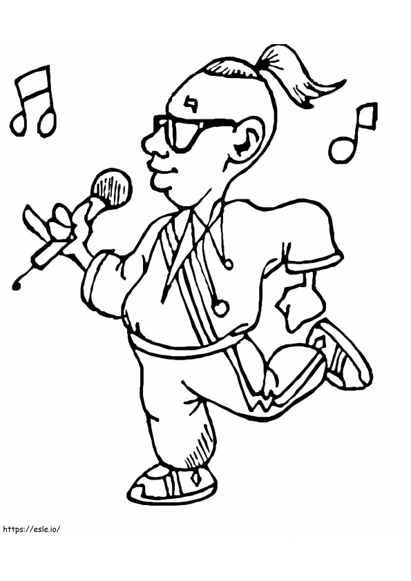 Cool Singer coloring page