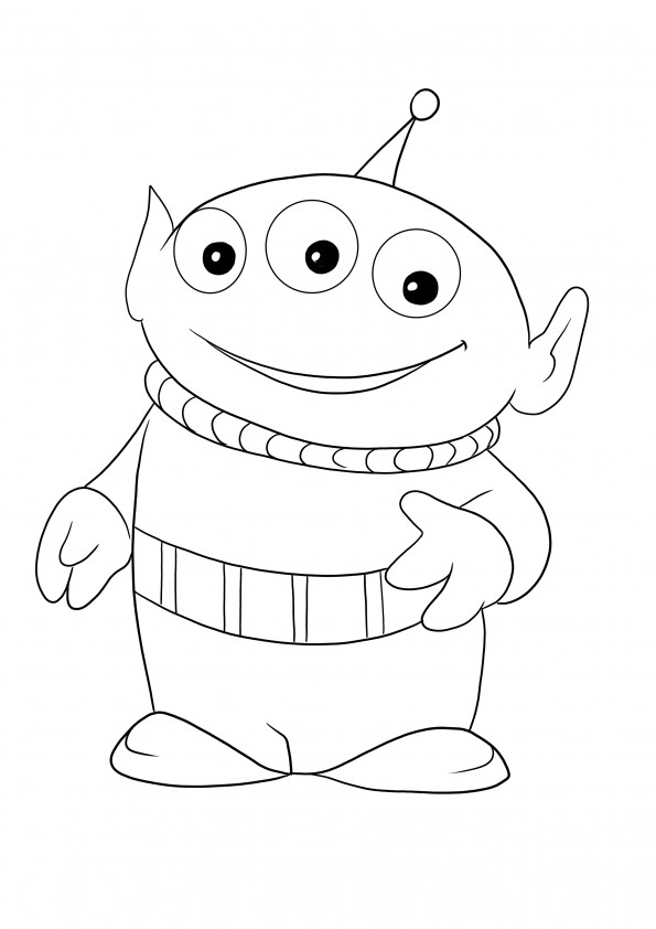 Aliens from Toy Story picture to color for kids and print for free or download picture
