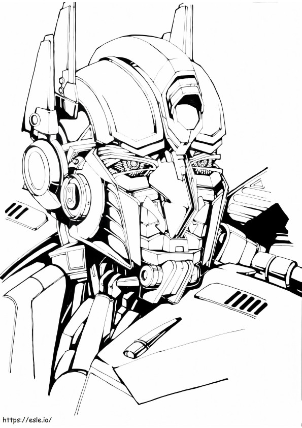 Dear Optimus coloring page