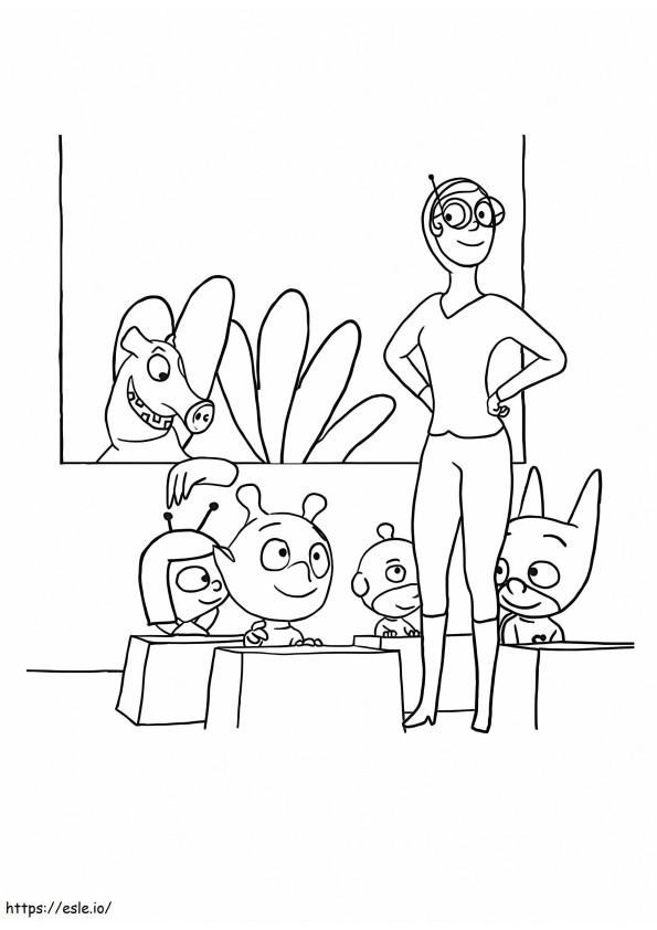 Sam Sam In Class coloring page