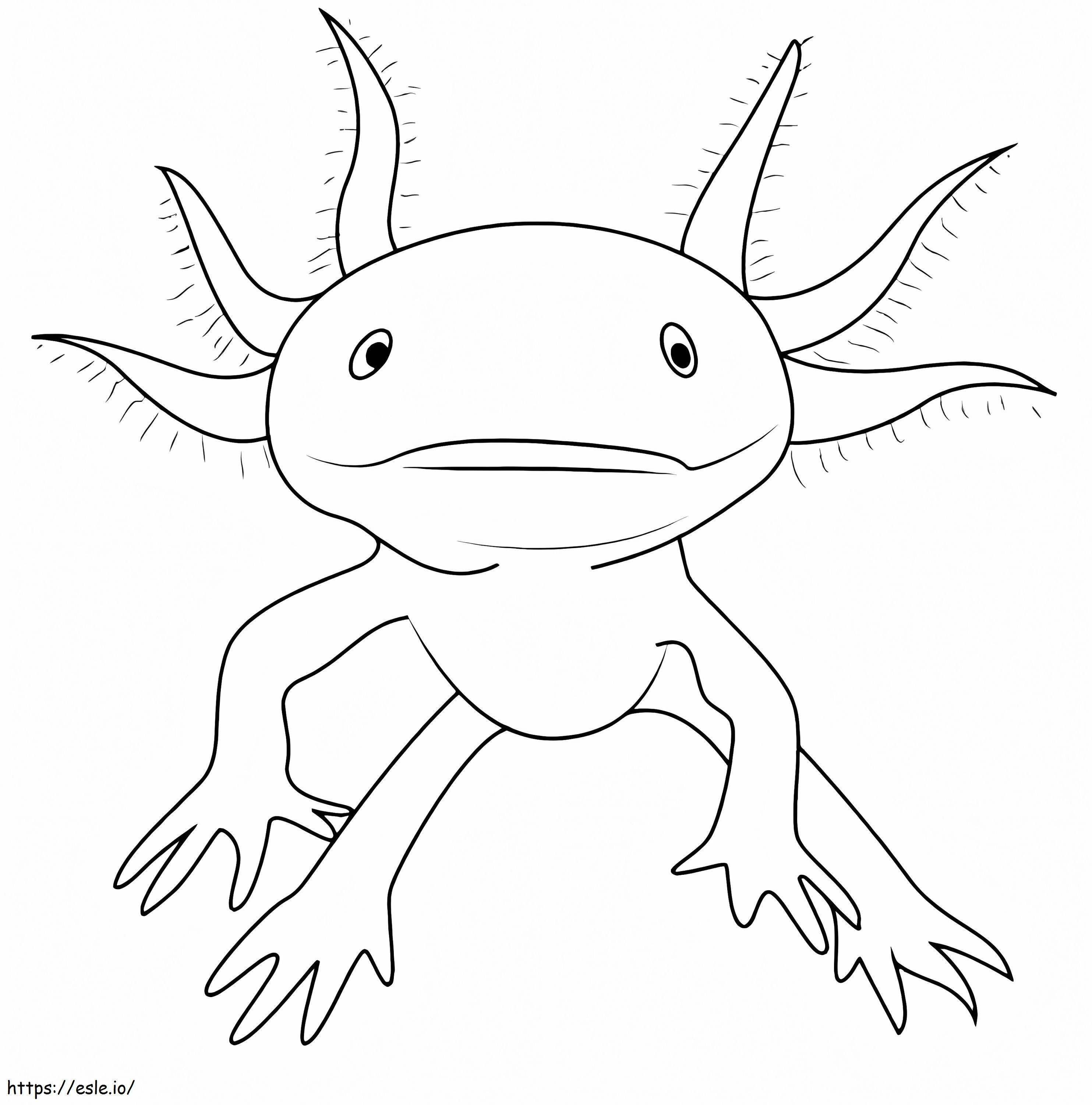 Axolotl Tulostettava värityskuva