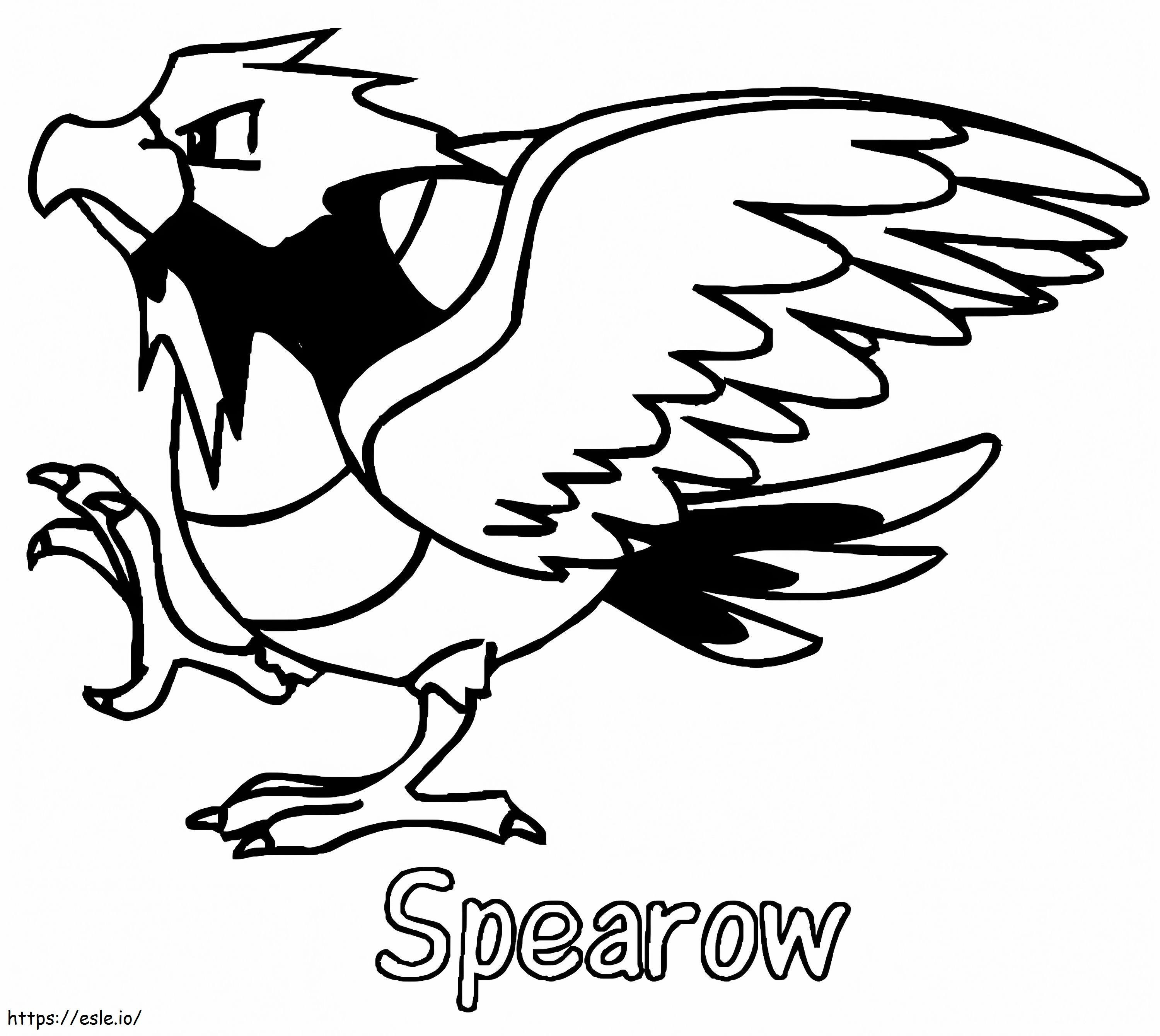 Spearow Pokemon 4 värityskuva